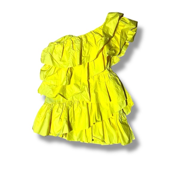 Tuckernuck Hyacinth House Yellow Ruffle Sofie Mini Dress Size XL new with tags - Picture 5 of 11